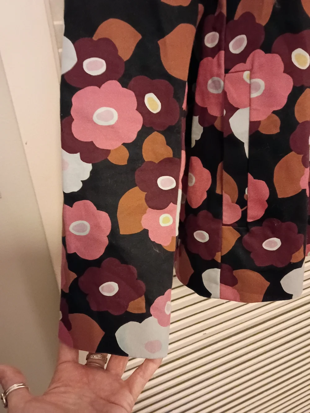 kate spade Black Floral Button-Up Fitted Jacket